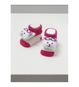 Çınçınlı Bebek Soket Çorap (Koyu Pembe)