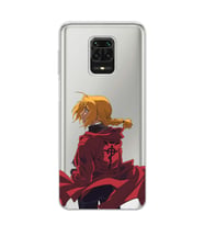 Xiaomi Redmi Note 9S - Redmi Note 9 PRO Uyumlu Edward Elric Tasarımlı Şeffaf Telefon Kılıfı