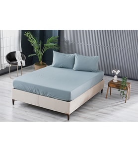 Colourful Fitted Çarşaf Çift King Size - Yeşil