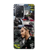 Xiaomi Mi 11T - 11T Pro Uyumlu Lewis Hamilton Kolaj Tasarımlı Şeffaf Telefon Kılıfı
