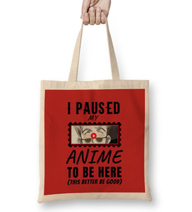 sarcasm funny anime and manga otaku lover gift Bez Çanta Uzun Saplı