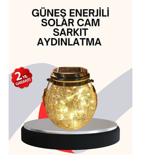 Dekoratif Solar Cam Şişe Led Lamba Gün Işığı Renk