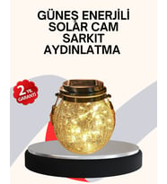 Dekoratif Solar Cam Şişe Led Lamba Gün Işığı Renk