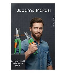Paslanmaz Çelik Budama ve Bağ Makası – Ergonomik Titanyum Kaplama Profesyonel Bahçıvan Serisi