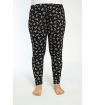 Büyük Beden Cepli Viskon Yazlık Pijama Altı y9 (Siyah)