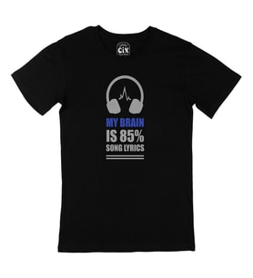My Brain Is 80 Song Lyrics Siyah Tişört
