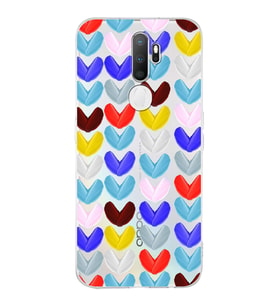 PrintiFy Oppo A9 2020  ile Uyumlu 1mm Slim Fit Water Color 1 Baskılı Şeffaf  Kılıf