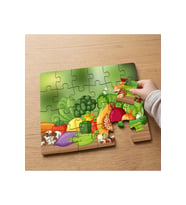 Çeşitli Sebzeler Tasarımlı 24 Parça Ahşap Çocuk Puzzle MPK0565