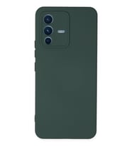 Pilelistore   Vivo V23 5G Kılıf Nano içi Kadife Silikon - Koyu Yeşil