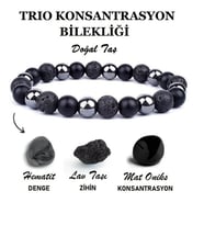 Doğal Taş Lav taşı, Hematit Ve Oniks Doğal Taş Erkek Bileklik Sevgiliye Doğum Günü Hediyesi
