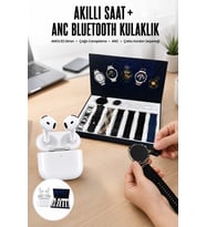 3.Nesil TWS Bluetooth Kulaklık Bluetooth Bağlantılı Akıllı Saat Amoled Ekran Plastik Hasır Kordon