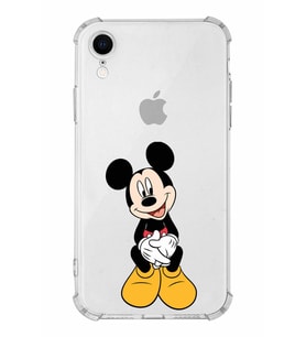 Apple iPhone XR Uyumlu Köşe Korumalı Antişok  Kapak Mickey Mouse Tasarımlı Şeffaf  Kılıf