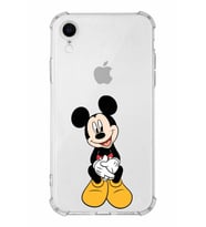 Apple iPhone XR Uyumlu Köşe Korumalı Antişok  Kapak Mickey Mouse Tasarımlı Şeffaf  Kılıf
