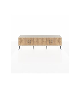Arges TV Ünitesi 2 Raflı 4 Kapaklı 176x30x51 Aytaşı-Çam/Antrasit