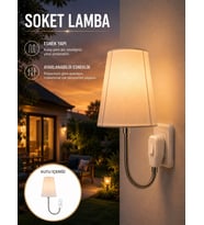 Northcity Ayarlanabilir Soket Lamba Gece Okuma Işığı - Pratik Kurulum ve Göz Dostu Aydınlatma