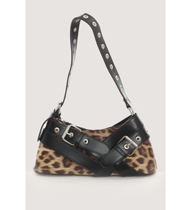 Şık Tokalı Baget Çanta (Leopar)