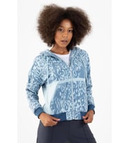 Maraton Comfort Kadın Kapüşonlu Sisli Mavi Tracktop