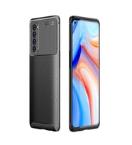 Oppo Reno 4 Pro 4G Kılıf Esnek Soft Karbon Tasarım Legion Serisi (Siyah)