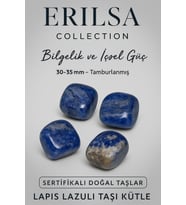 Sertifikalı Lapis Lazuli Doğal Taş Kütle 30-35 mm - Bilgelik ve İçsel Güç Taşı (Çok Renkli)