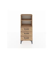 Arges Komodin 2 Raflı 3 Çekmeceli 44x30x106 Çam-Çam