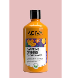Agiva Caffeine&Ginseng Dökülme Karşıtı ve Güçlendirici Saç Bakım Şampuanı-500ML-Vegan