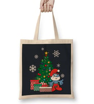 Papa Smurf Around The Christmas Tree Bez Çanta Uzun Saplı
