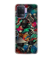 Oppo Reno 5 Lite Kılıf Resimli Desenli Silikon Platinium Series Bass 1886