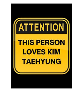 Bu Kişi Kim Taehyung Bts'i Seviyor Komik Dikkat Işareti Tablo Ahşap Poster Dekoratif