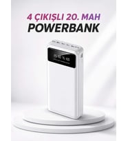 4 Çıkışlı 20.000 MAH Powerbank Taşınabilir Çoklu Giriş