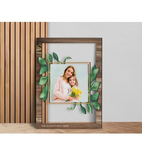 BK Gift Kişiye Özel Anneler Günü Fotoğraflı 3D Ahşap Tablo, Anneye Hediye, Anneler Günü Hediyesi-2