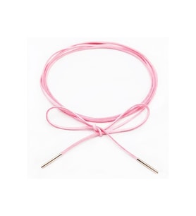 Pembe Renk Kadın Süet Bağcıklı Choker Kolye