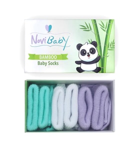 Novibaby 3'lü Bambu Yenidoğan Bebek Çorap I Trendy I 0-6 ay (Karışık)
