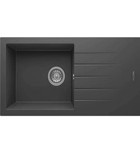 Real Stone P011 ASSOS 86 XL Siyah Granit Eviye 86x43.5 Cm Tezgah Üstü