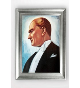 Gümüş Çerçeveli Atatürk Tablo cv954