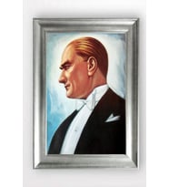 Gümüş Çerçeveli Atatürk Tablo cv954