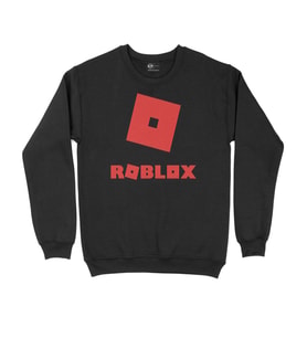 Roblox Logolu Siyah Sweatshirt
