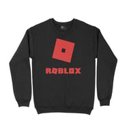 Roblox Logolu Siyah Sweatshirt