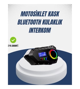 Mey İthalat® Kablosuz Bluetooth İnterkom IP65 Suya Dayanıklı 40mm HD Ses ve 40 Saat Pil