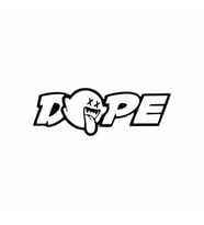 Dope Araba Sticker siyah 15x5 CM (Siyah)