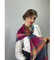 EKOSE RENKLİ KADIN FULAR ŞAL 160X50 CM
