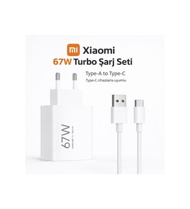 Xiaomi Redmi Note 11 Pro 67W Turbo Hızlı Şarj Seti Adaptör + Type-C Kablo
