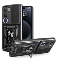 Coverzone Vivo Y19S ile Uyumlu PhoenixShield S�rg�l� Kamera Korumal? Kapak, Tam Koruma Manyetik Vega Kapak K?l?f Siyah