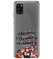 Samsung Galaxy A31 Uyumlu Stranger Things Desenli Şeffaf Telefon Kılıfı