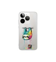 General Mobile Era 30 ile Uyumlu Splash Tembel Hayvan Tasarımlı Şeffaf Silikon Kılıf