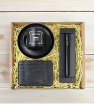 BK Gift Kişiye Özel İsimli Baba Temalı Siyah Türk Kahvesi Fincanı&Metal Kalem Kartlık Cüzdan ve Hediye Kutusu-4, Babaya Hediye, Babalar Günü Hediyeleri