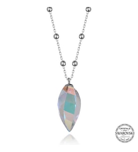 Swarovski Crystal Taşlı Top Zincir Gümüş Kadın Kolye
