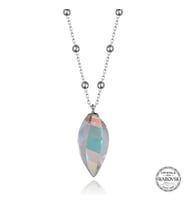 Swarovski Crystal Taşlı Top Zincir Gümüş Kadın Kolye