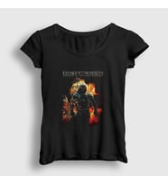 Presmono Kadın Siyah Indestructible Disturbed T-Shirt 381092tt