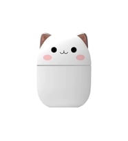 Ufly Sevimli Kedi Hava Nemlendirici Ledli Ultrasonik Difüzör 250 ml Beyaz