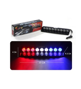 Profesyonel Cam İçi Çakar Led Lamba 8 Fonk. Kırmızı-Mavi-Beyaz